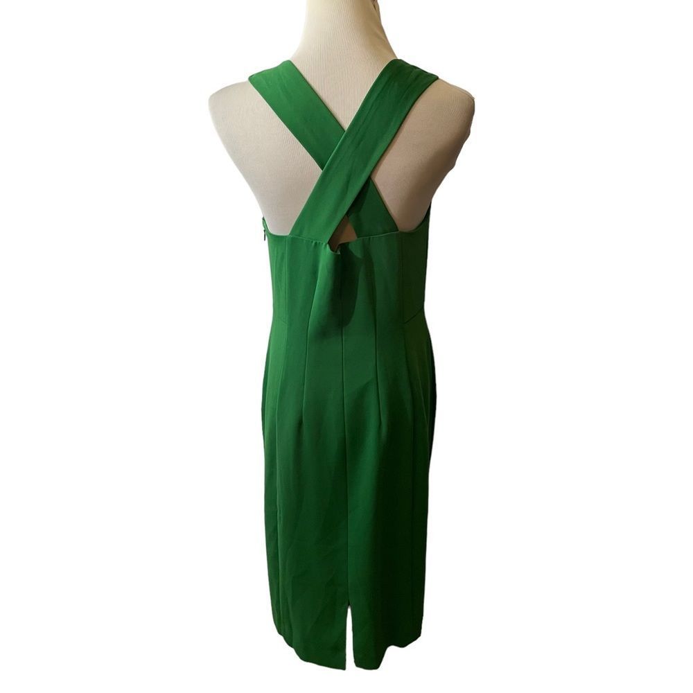 Ann Taylor Emerald Green Criss Cross Back Dress Size 6 NWT - Picture 6 of 7